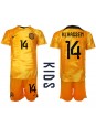 Nederländerna Davy Klaassen #14 Replika Hemmakläder Barn VM 2022 Kortärmad (+ byxor)